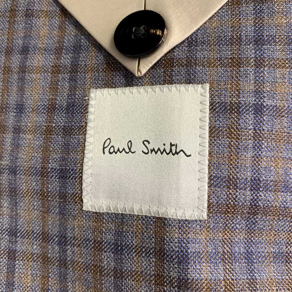 Paul Smith PAUL SMITH Grey Brown Navy Plaid Wool … - image 6