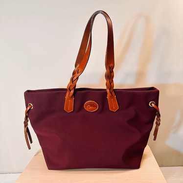 Dooney And Bourke Nylon Shopper Tote Cranberry