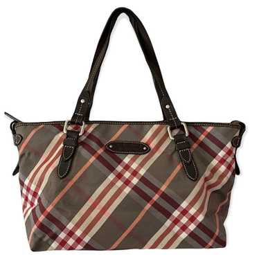 Burberry Blue Label Nova Check Canvas & Leather Pu