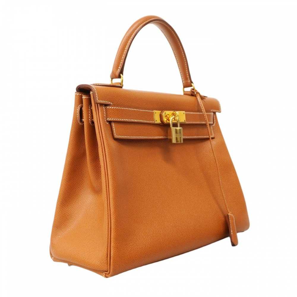 Hermes Hermes handbag Kelly 28 Cushvel gold with … - image 2