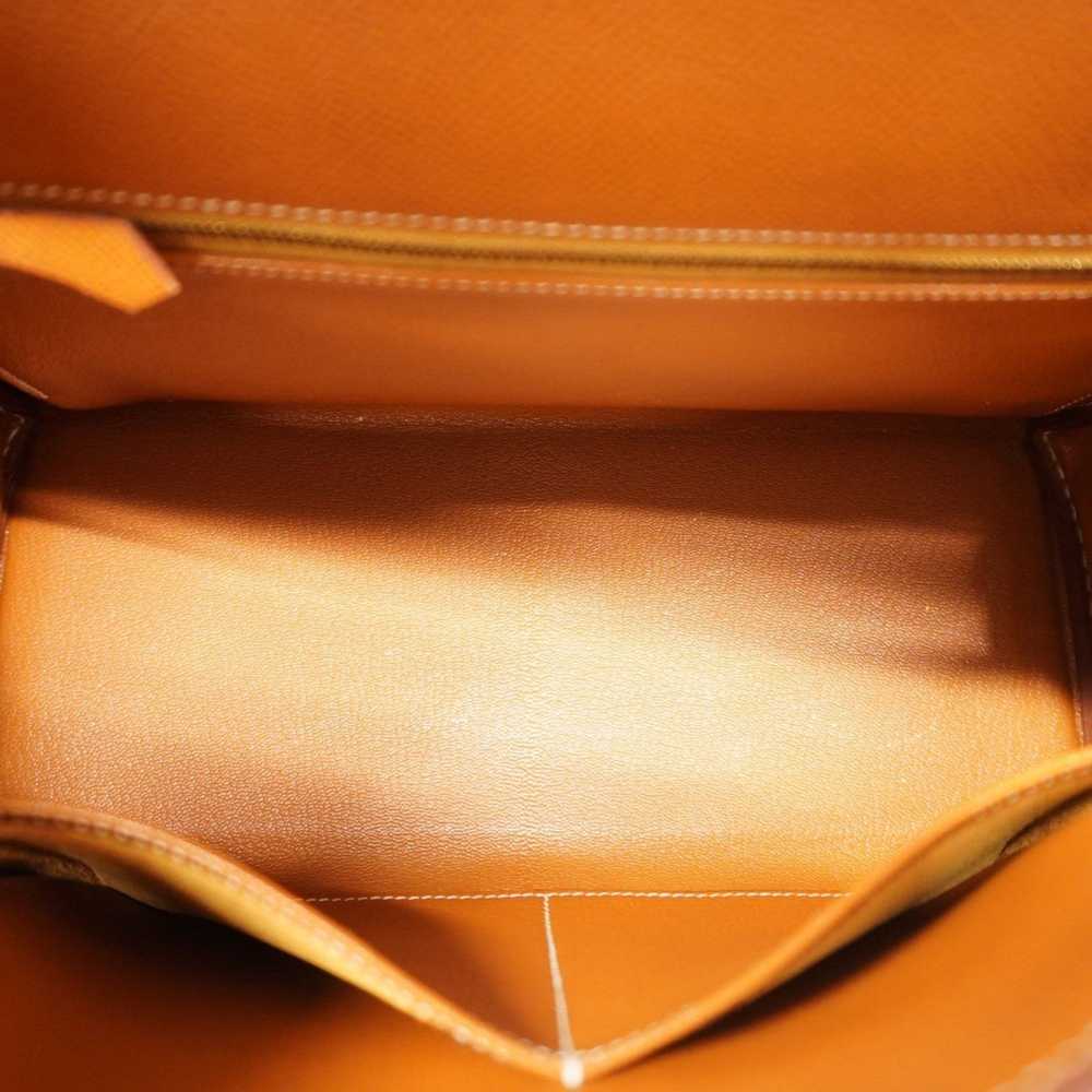 Hermes Hermes handbag Kelly 28 Cushvel gold with … - image 4