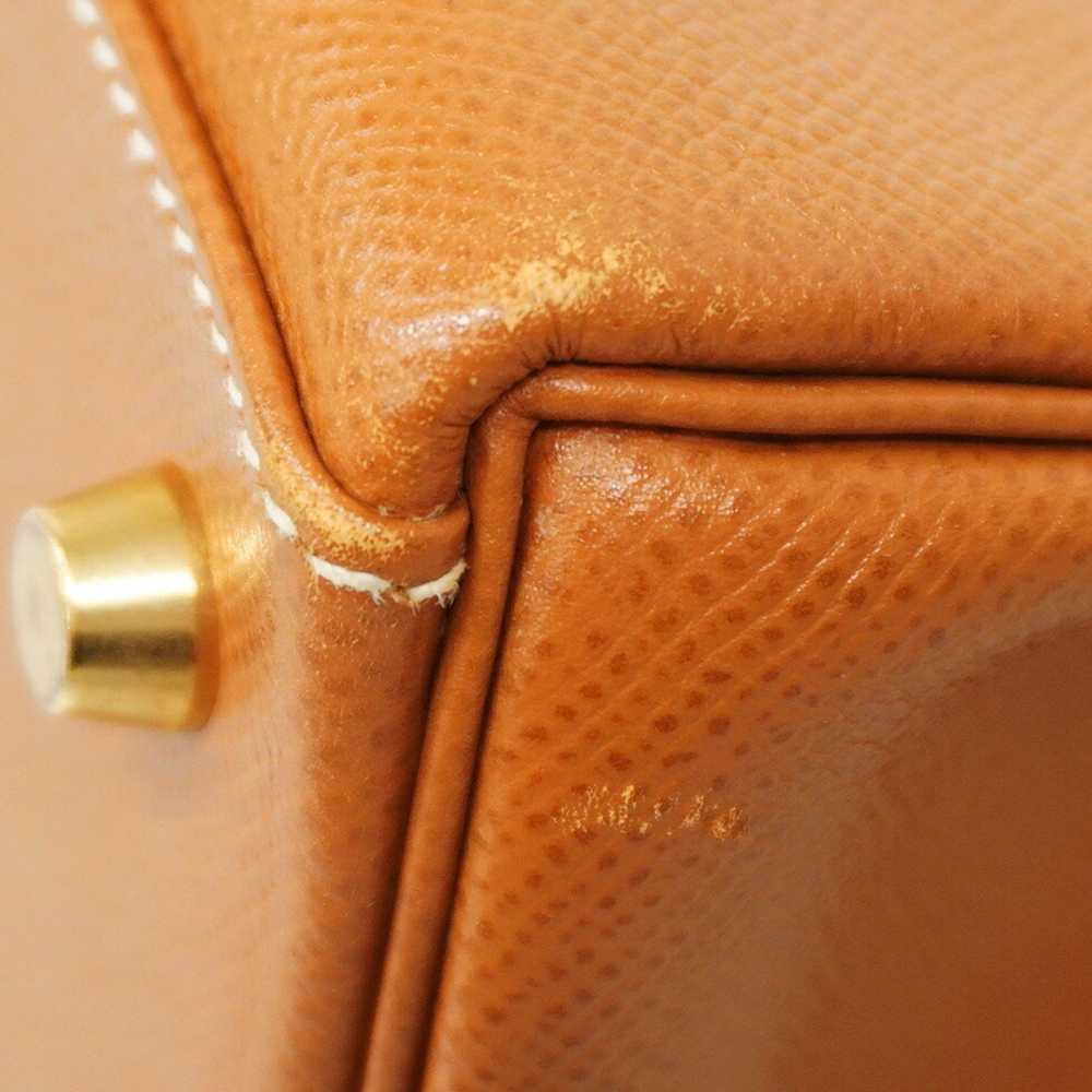 Hermes Hermes handbag Kelly 28 Cushvel gold with … - image 6