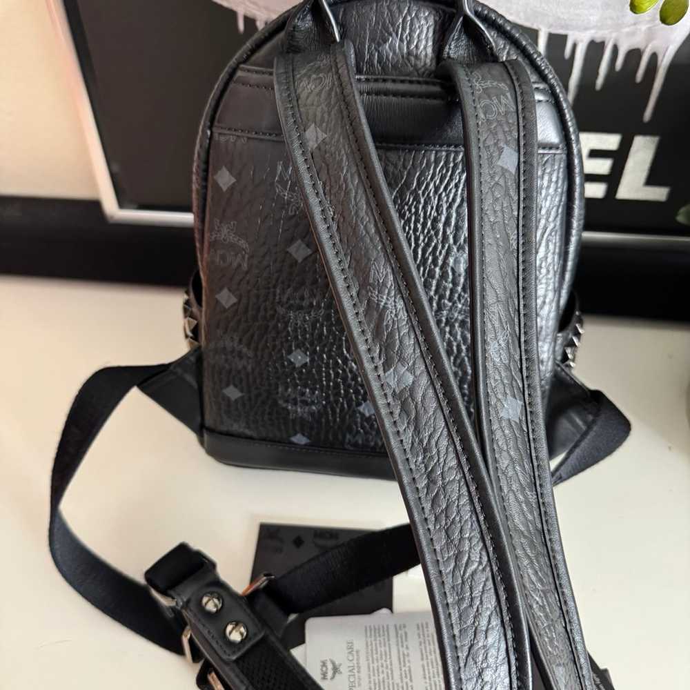 Black MCM Mini Backpack - image 3