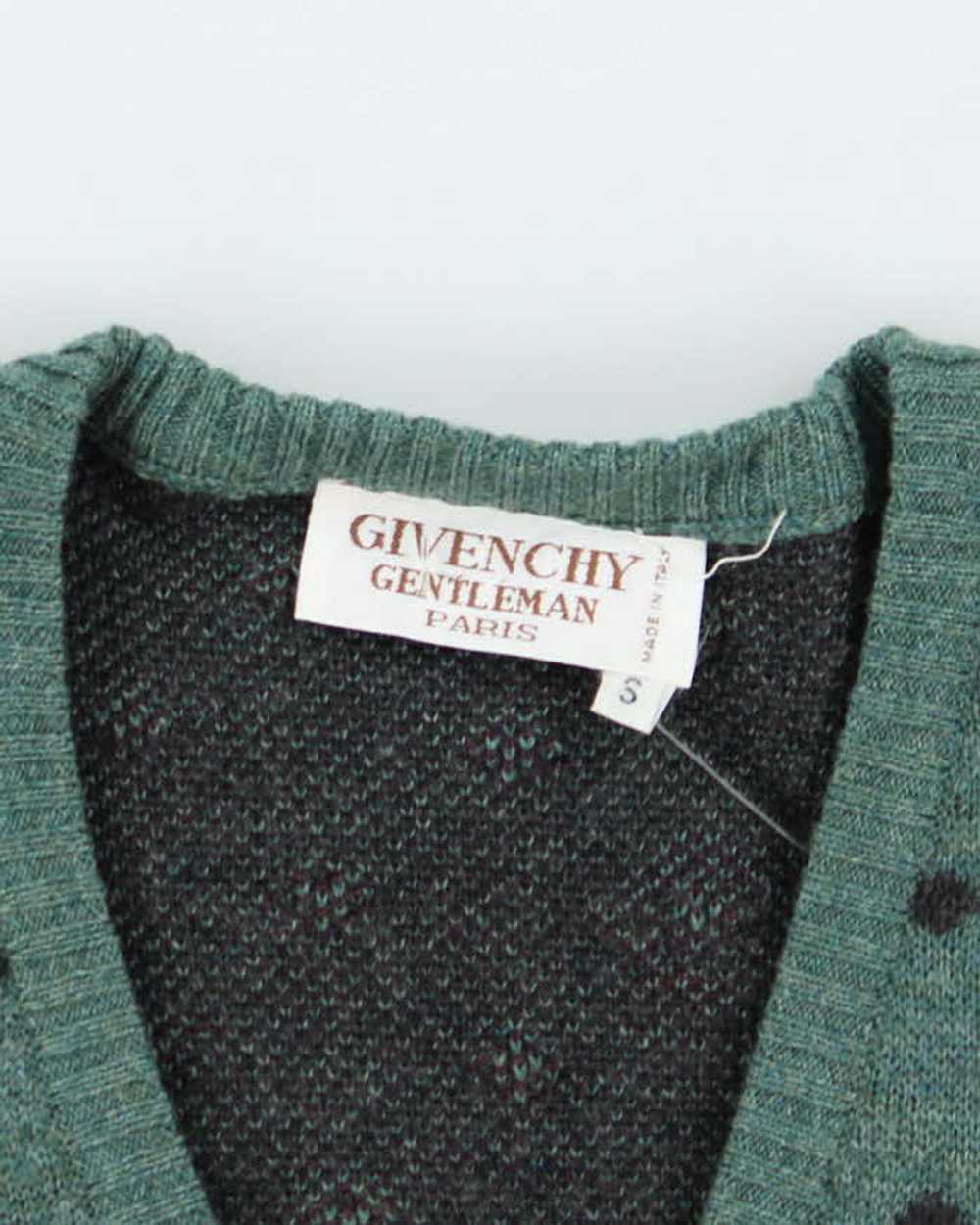 Vintage 80's Givenchy Gentleman Paris Wool V-Neck… - image 5