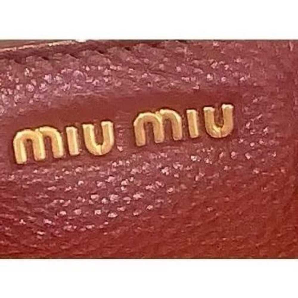 Miu Miu Large Bordeaux Pebbled Tote Bag Originall… - image 11