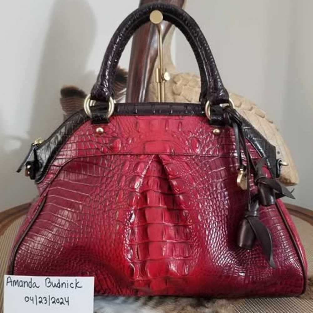 Brahmin Louise Rose in Ruby Tri Texture 75th Anni… - image 1