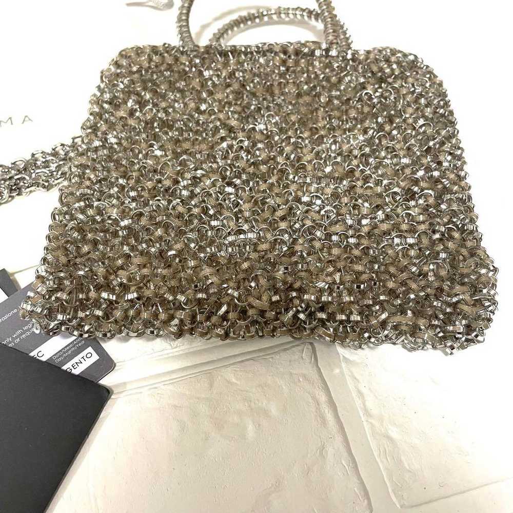 Unused item Anteprima Perlaglitter Wire Bag KHAKI… - image 9