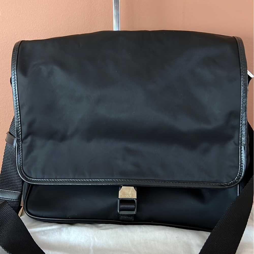 Authentic Prada Tessuto Black Nylon Messenger Cro… - image 2