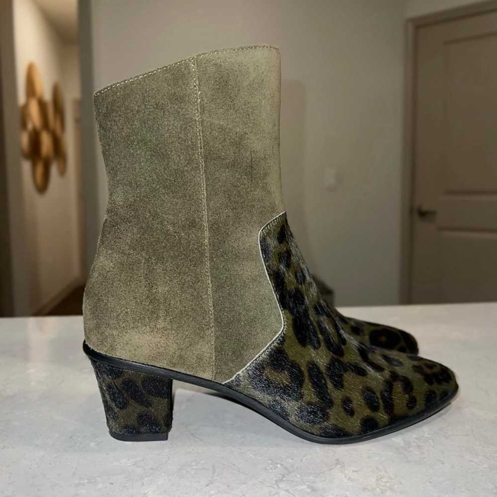 Lori Goldstein leather suede animal print boots - image 2