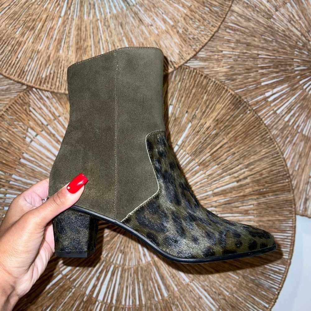 Lori Goldstein leather suede animal print boots - image 6