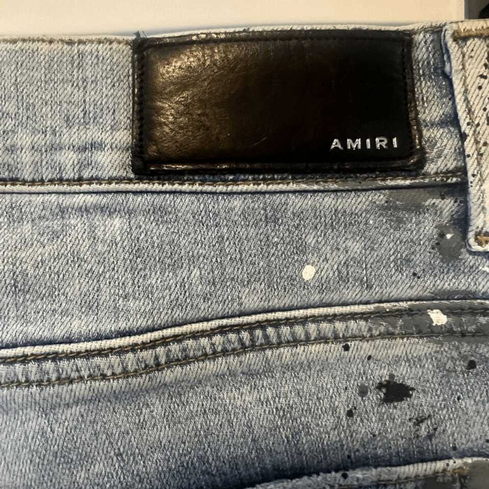 Amiri Amiri MX1 Paint Splatter Jeans Light Vintage - image 11