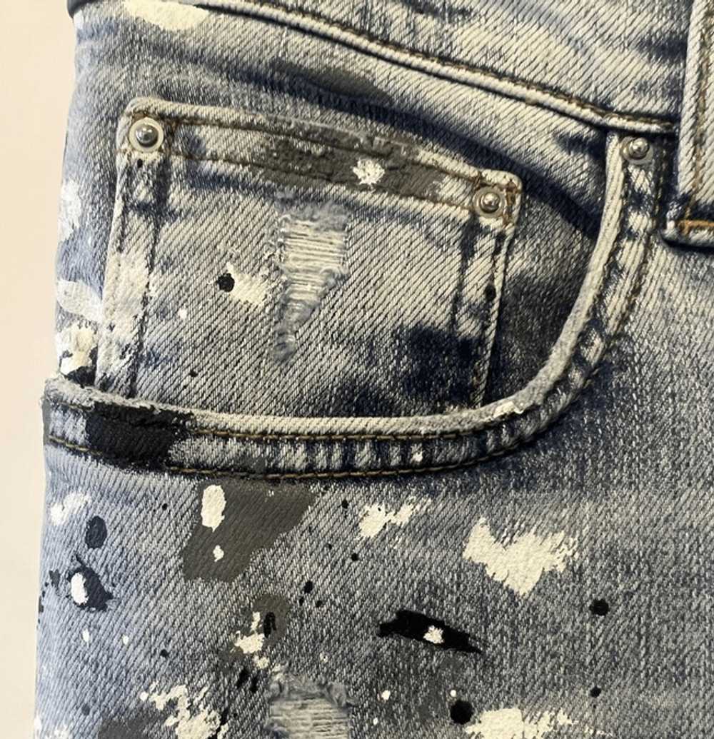 Amiri Amiri MX1 Paint Splatter Jeans Light Vintage - image 12