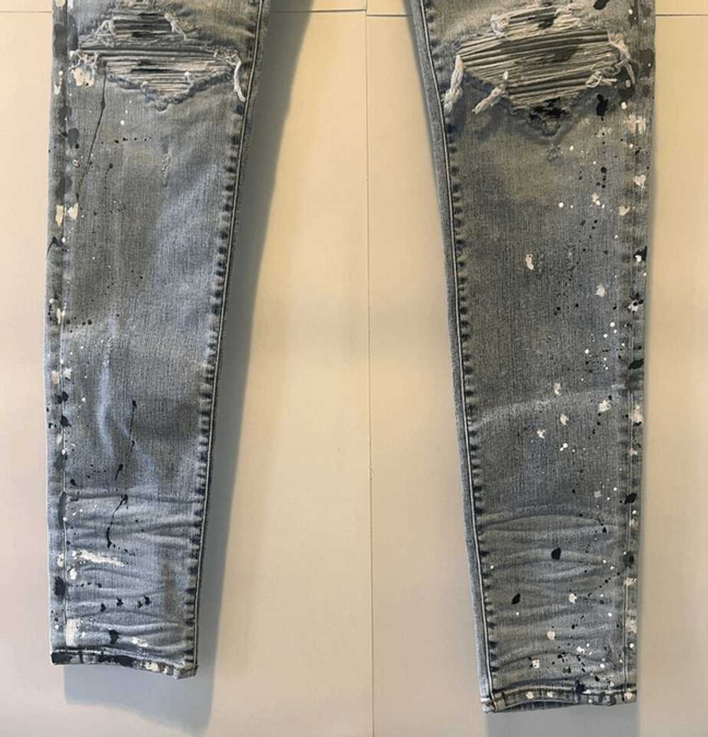 Amiri Amiri MX1 Paint Splatter Jeans Light Vintage - image 2