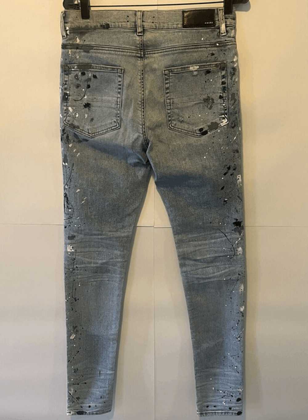 Amiri Amiri MX1 Paint Splatter Jeans Light Vintage - image 6