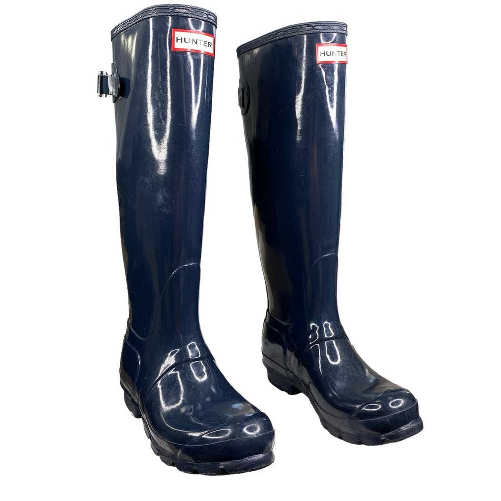 Hunter Women's Navy Blue Waterproof Rain Boot Siz… - image 5