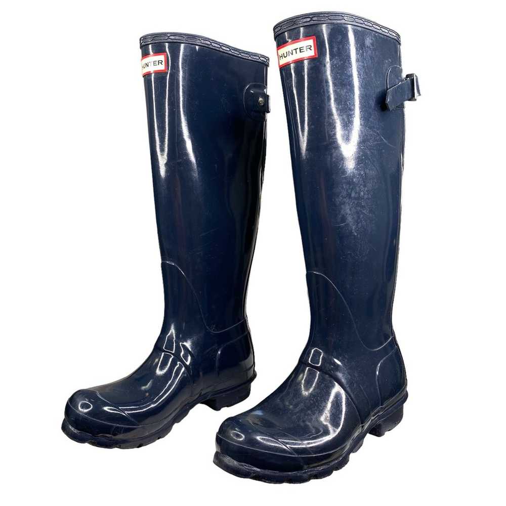 Hunter Women's Navy Blue Waterproof Rain Boot Siz… - image 6