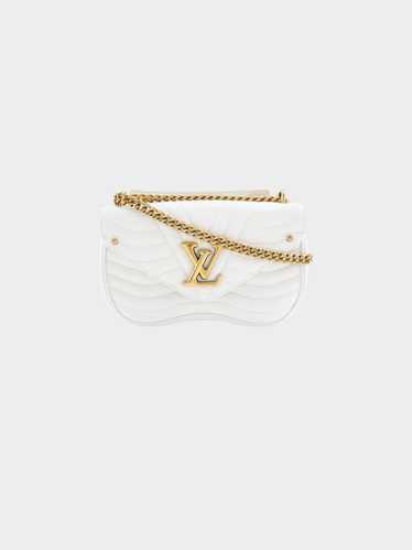 Louis Vuitton 2018 White Calfskin New Wave MM Shou