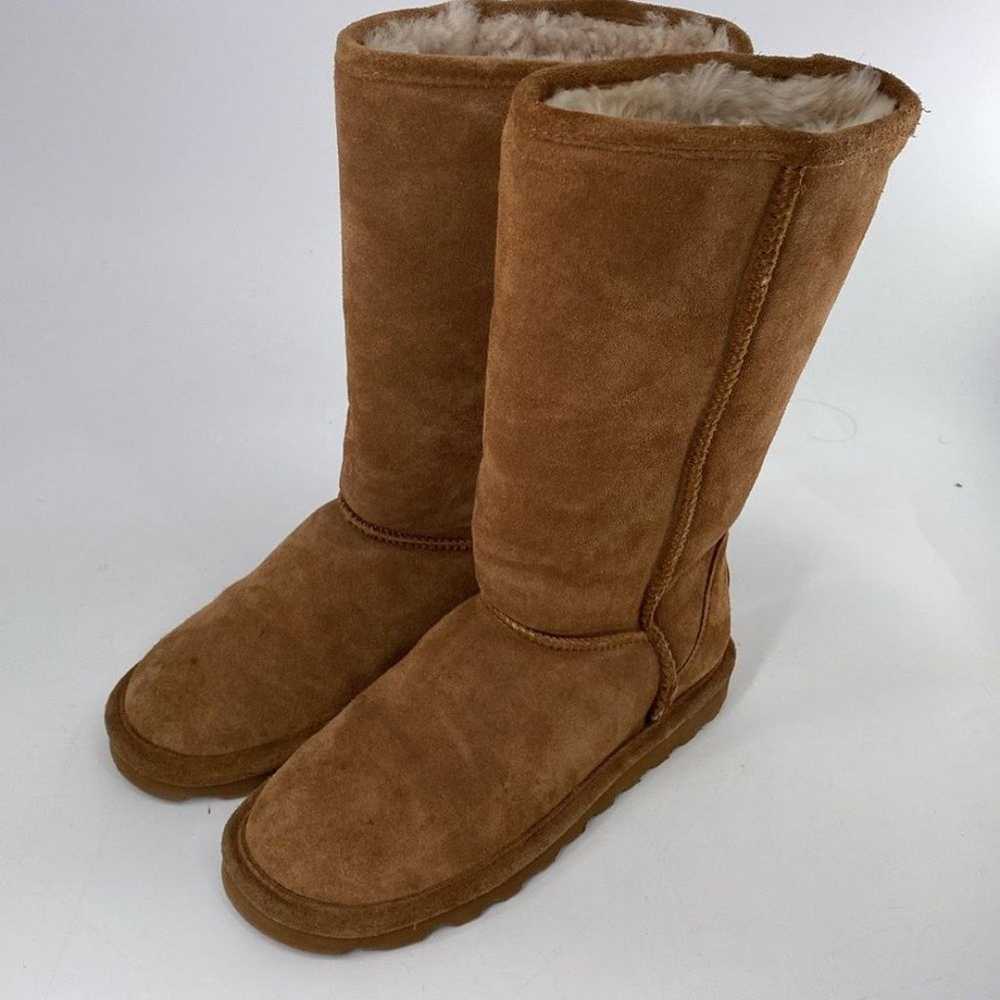 Bearpaw Elle Tall Suede Leather Sherpa Wool Lined… - image 1