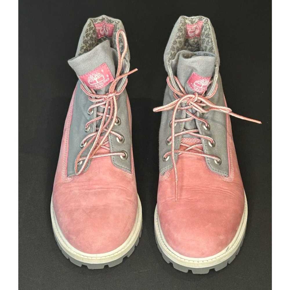 Timberland Women's Pink/Grey Suede Leather Lace U… - image 1