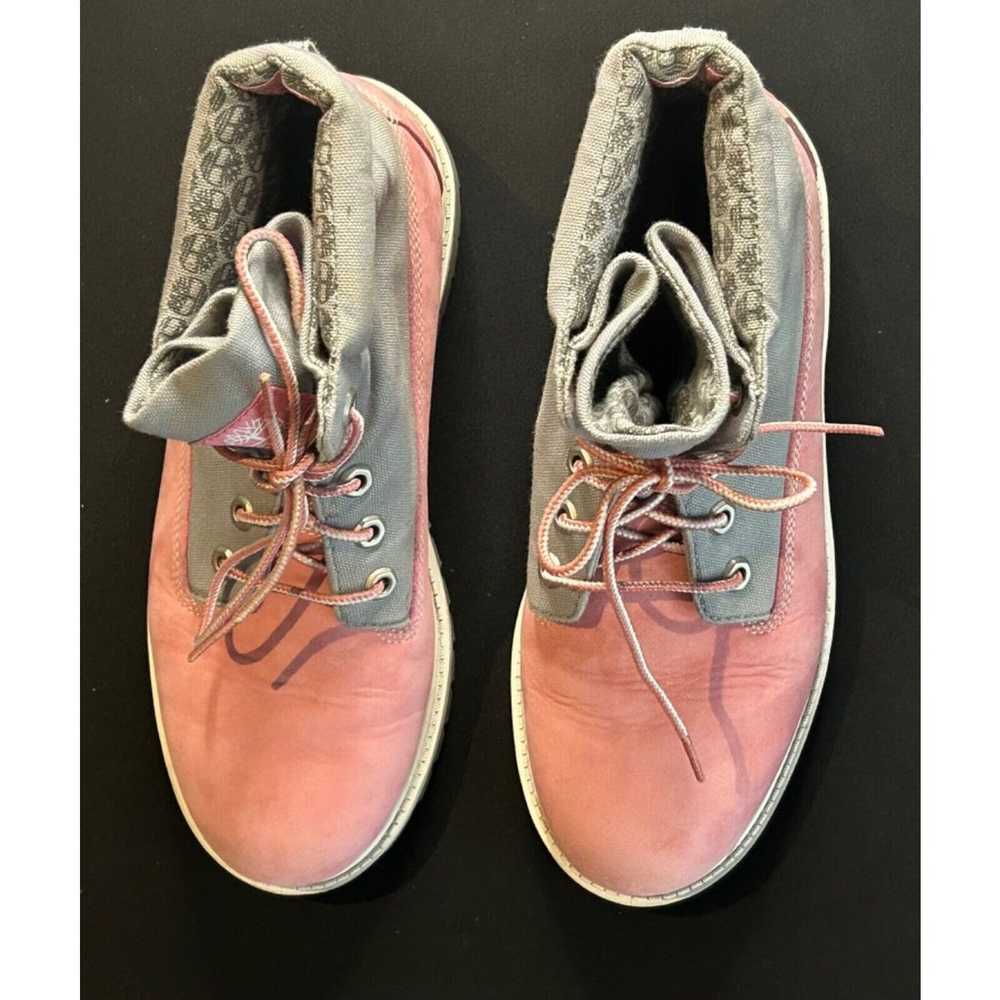 Timberland Women's Pink/Grey Suede Leather Lace U… - image 3