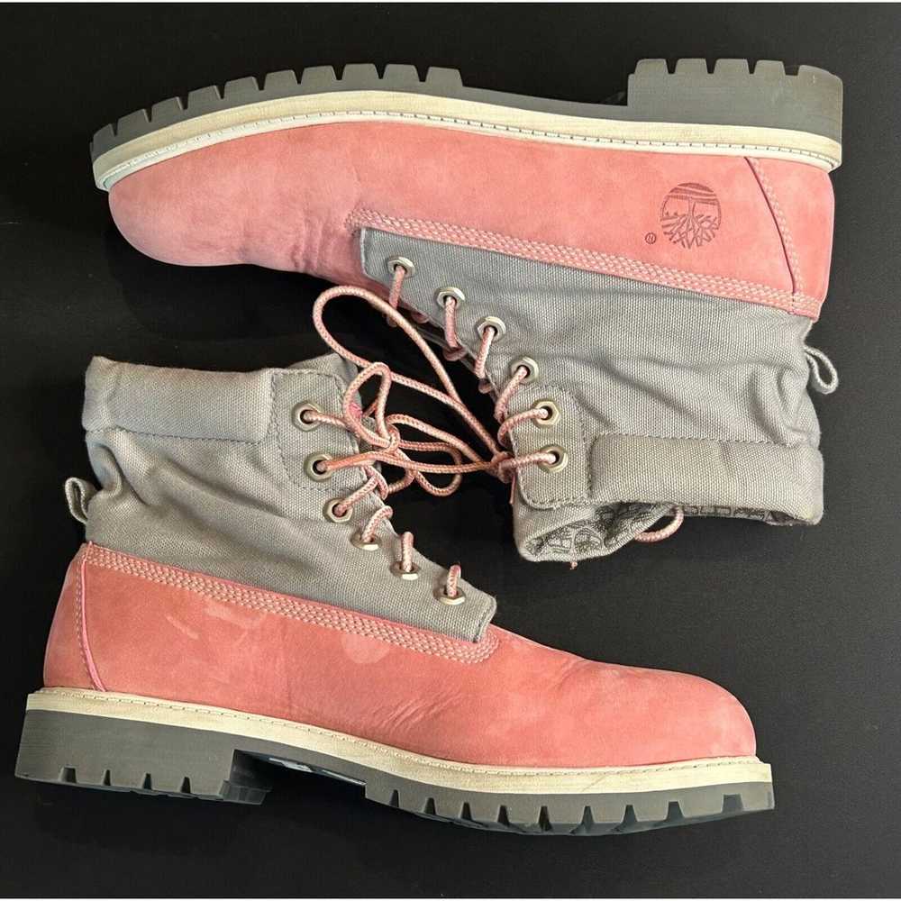 Timberland Women's Pink/Grey Suede Leather Lace U… - image 4