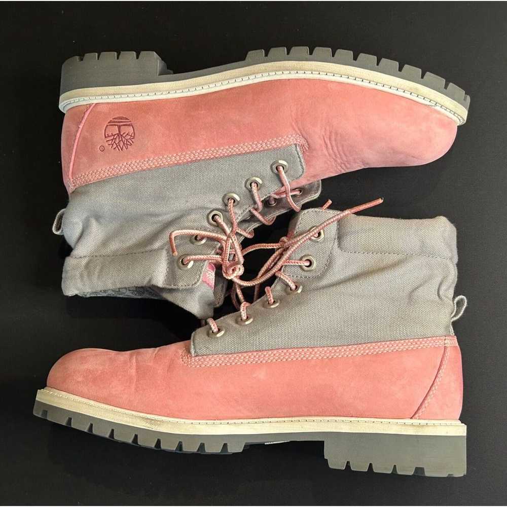 Timberland Women's Pink/Grey Suede Leather Lace U… - image 5