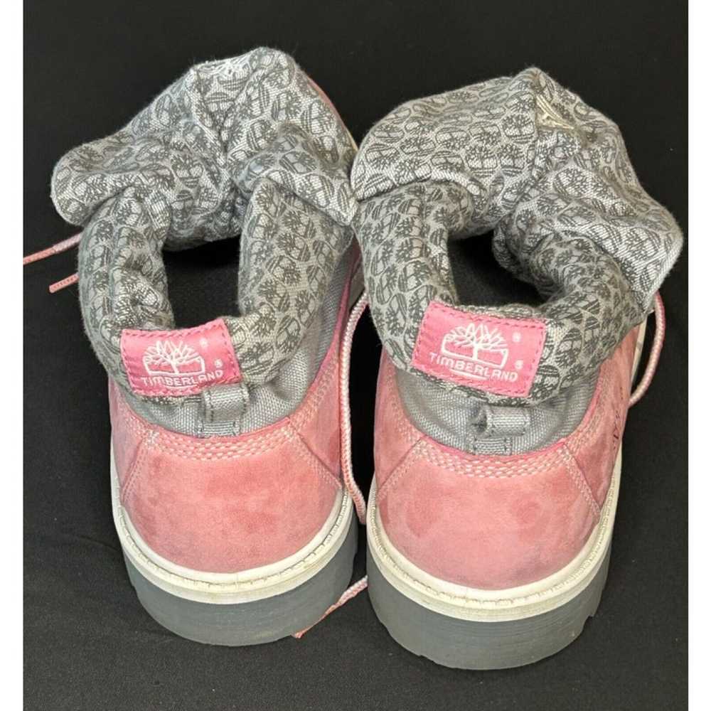 Timberland Women's Pink/Grey Suede Leather Lace U… - image 9