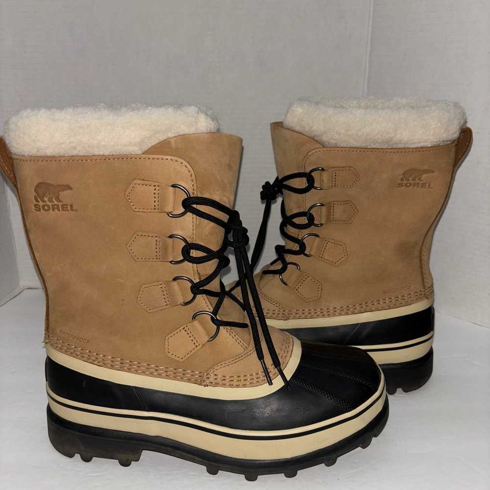 Sorel Caribou Buff Waterproof Fleece Faux Shearli… - image 1