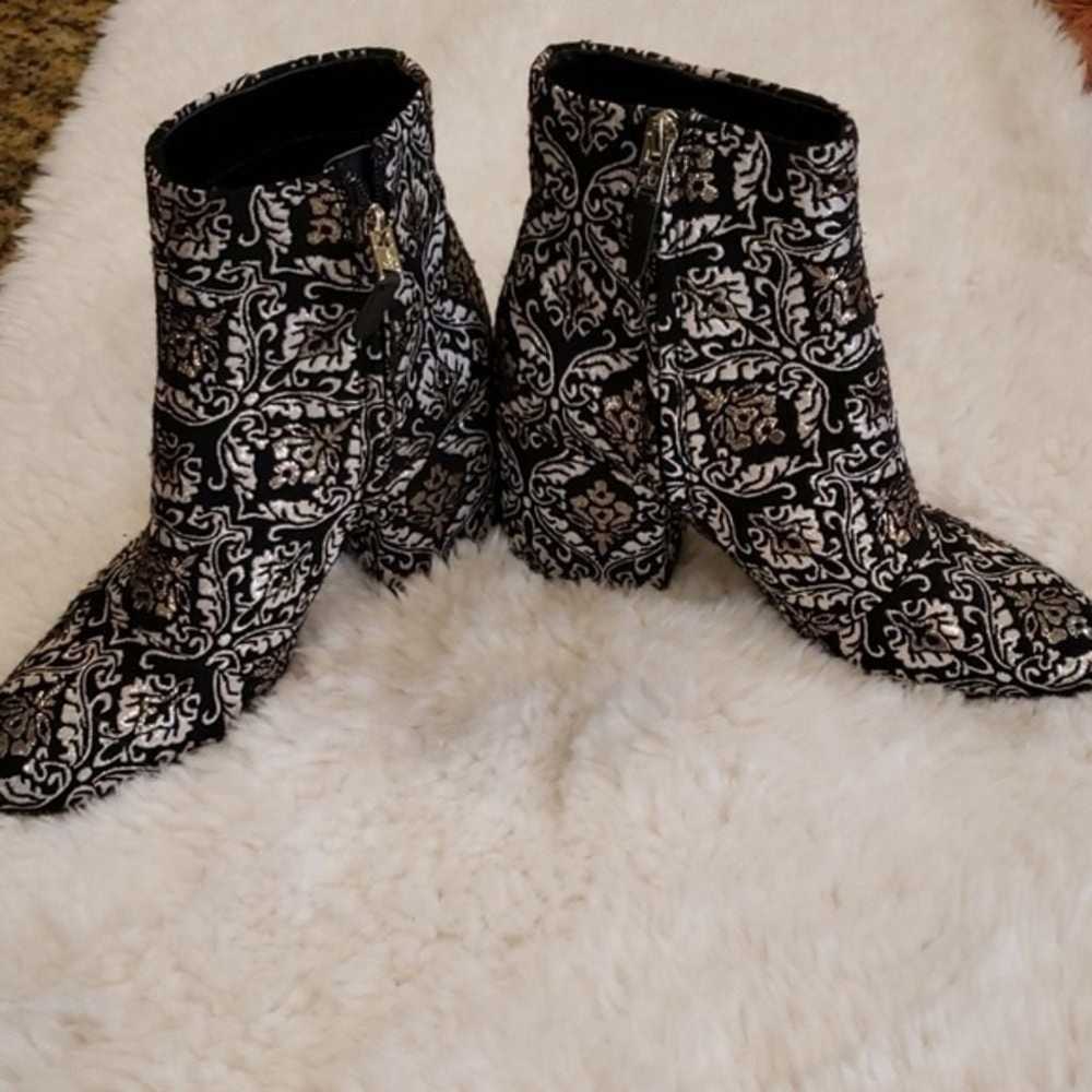 Sam Edelman Taye Black Gold Brocade Side Zip Boot… - image 5