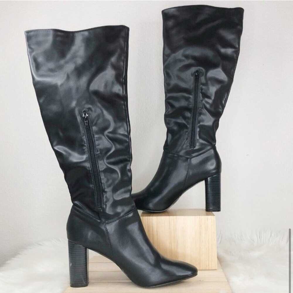 Boohoo Black Knee High Boots - image 6