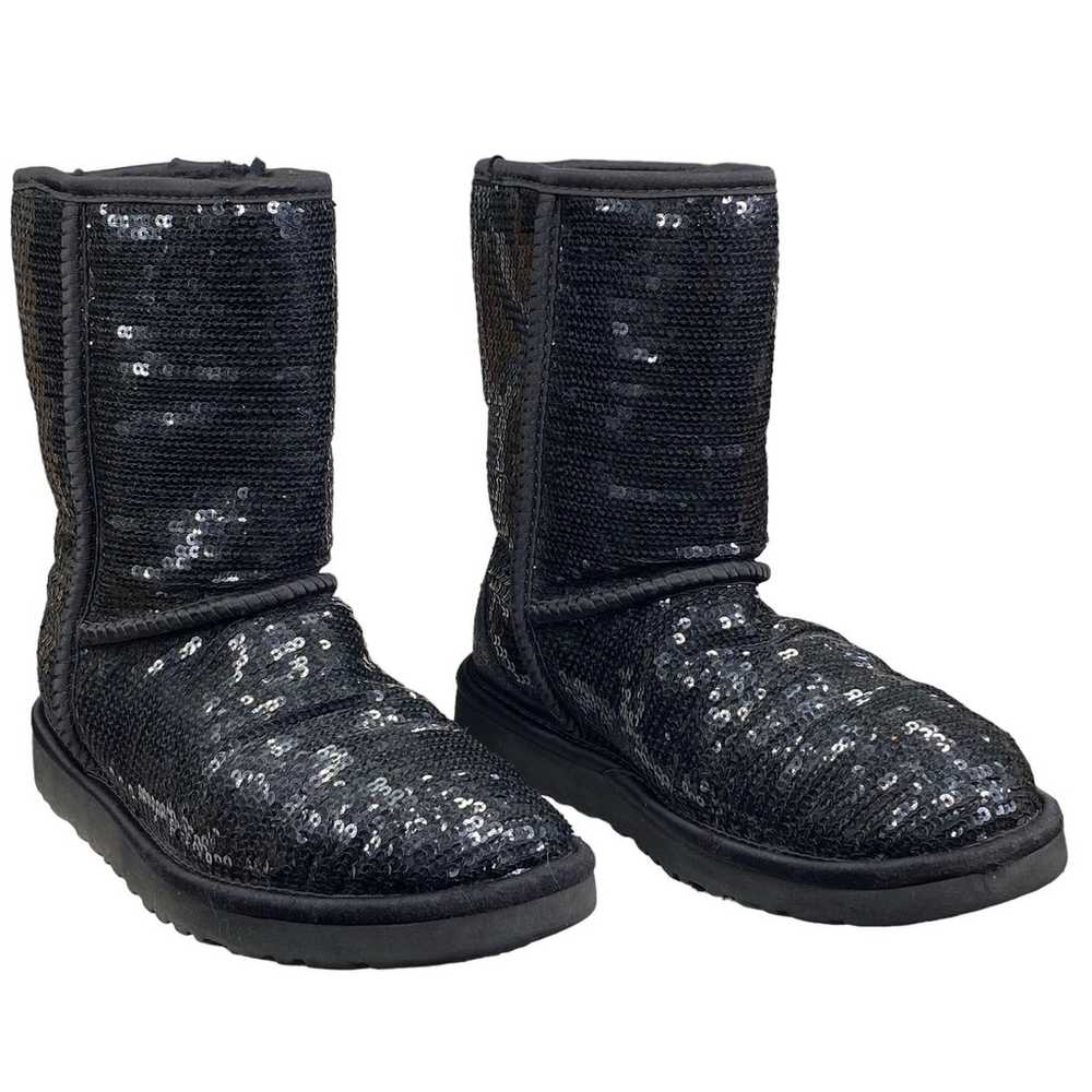 UGG Women's Classic Short Black Sequin Winter Boo… - image 5