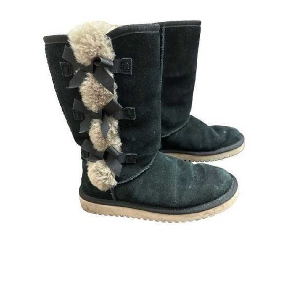 Koolaburra by UGGBlack Bow Sheep Skin
Leather Mid… - image 2