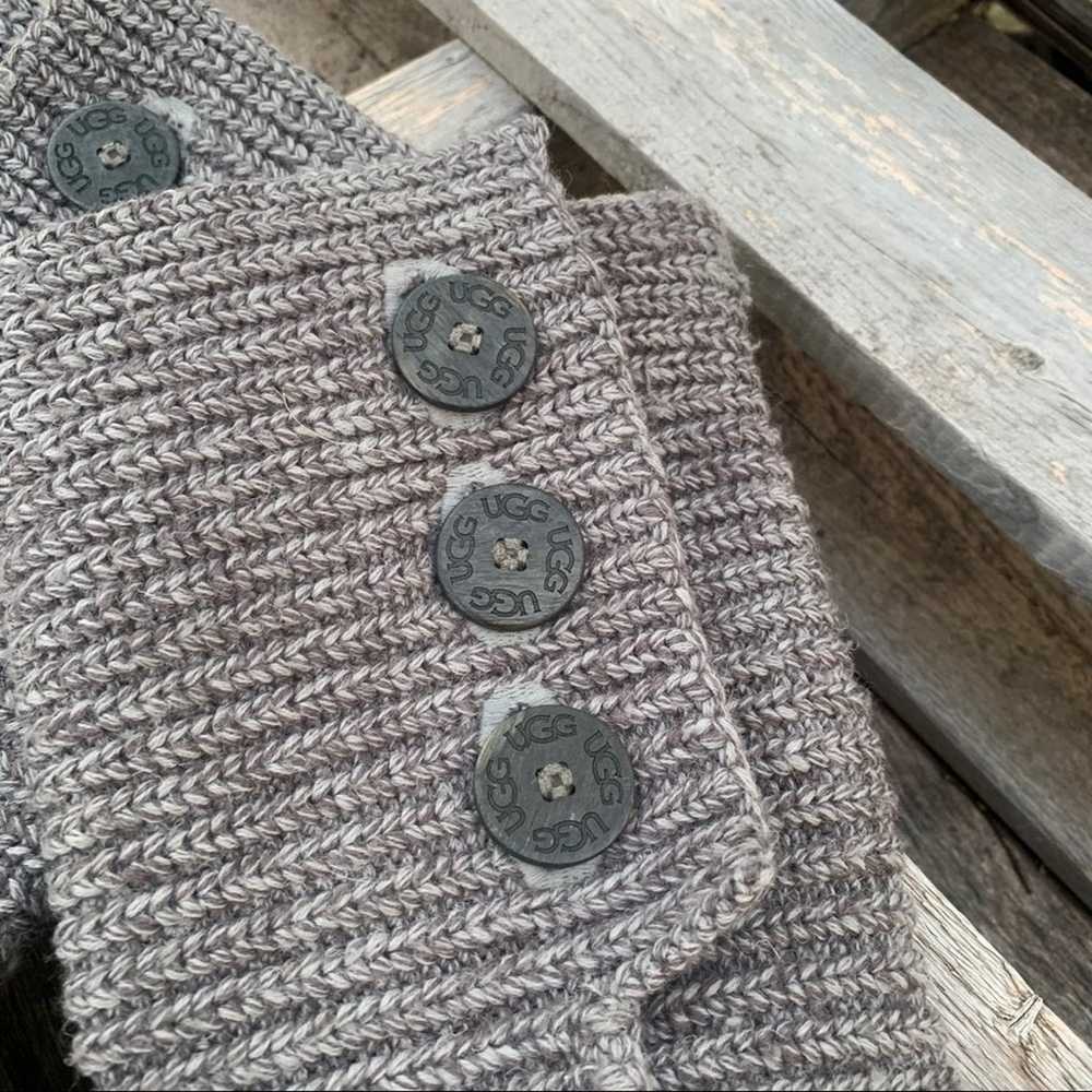 Ugg 5819 Cardy grey fold over knit winter boots S… - image 2