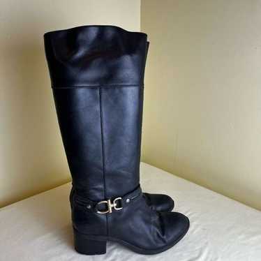 Bandolino Ulla Knee High Riding Boot Black Leathe… - image 1