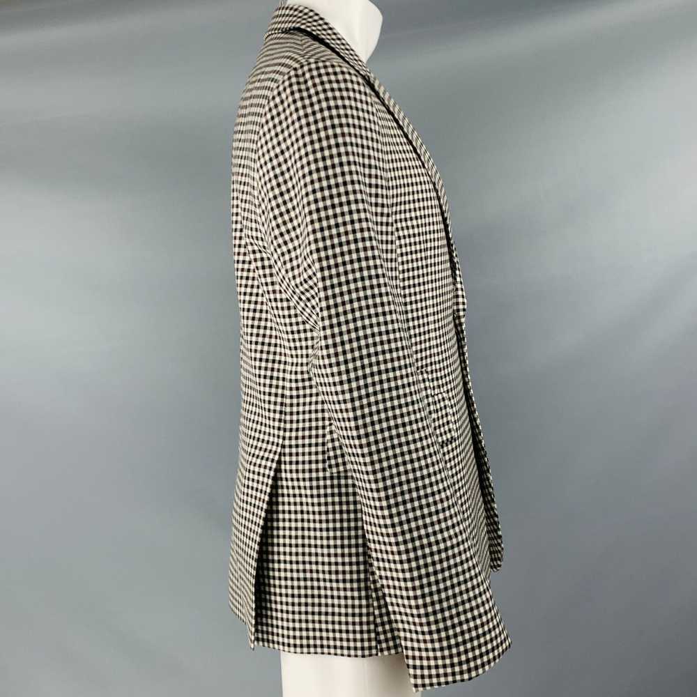 Paul Smith PAUL SMITH White Black Brown Checkered… - image 3