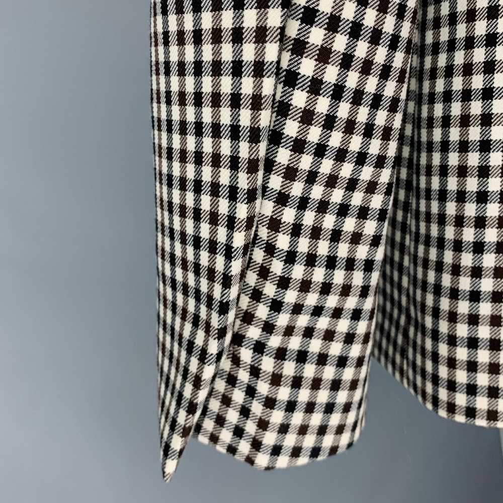 Paul Smith PAUL SMITH White Black Brown Checkered… - image 5