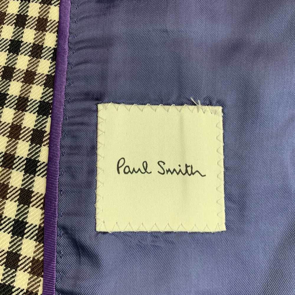 Paul Smith PAUL SMITH White Black Brown Checkered… - image 6