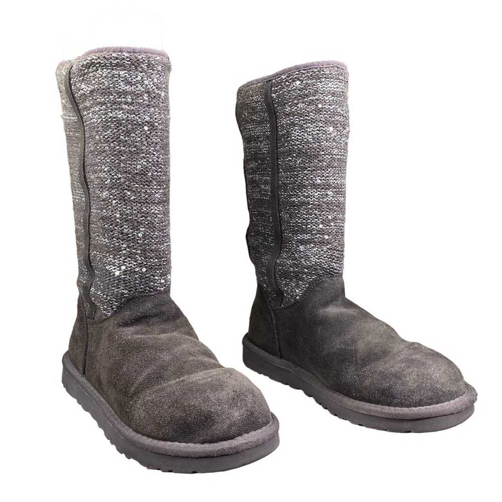 UGG Women's Camaya Grey Suede Knit Pull On Winter… - image 5