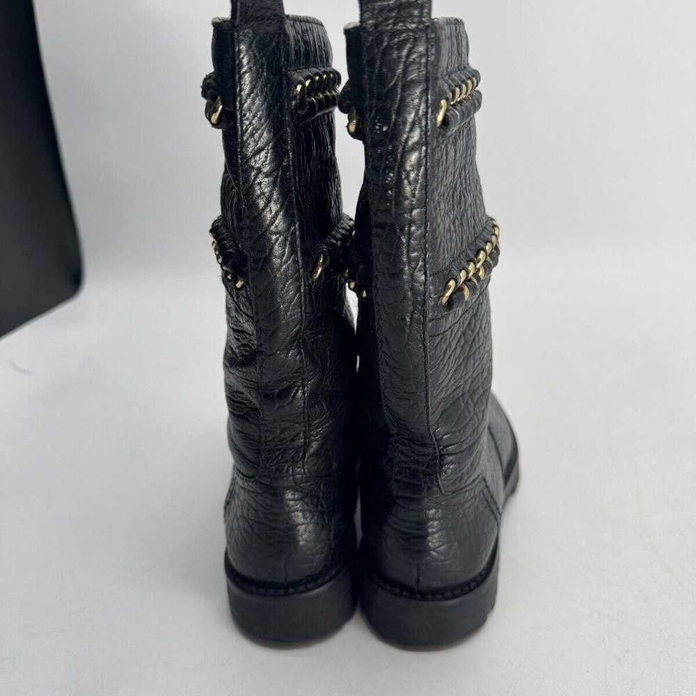 TORY BURCH Connell Boots Size 6 Black Leather Cha… - image 6