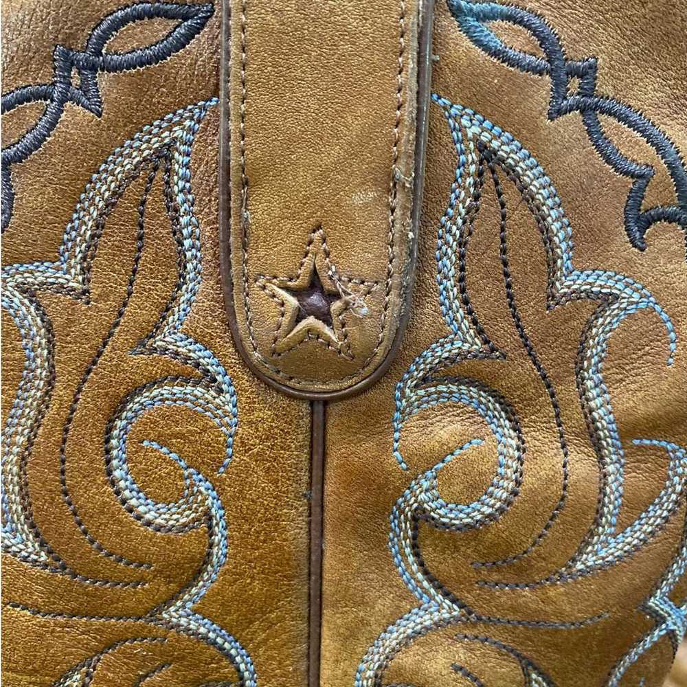 Tony Lama Brown Leather Vaquero Cowgirl Western B… - image 3