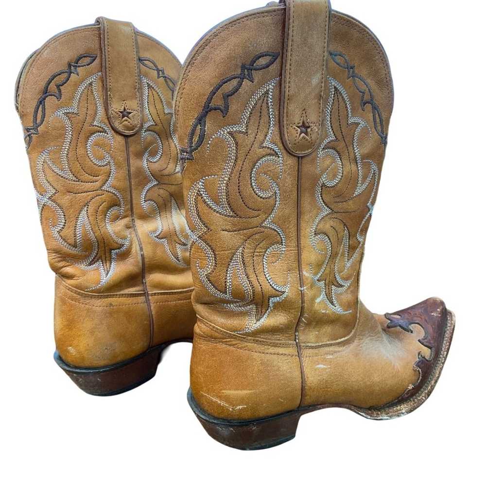 Tony Lama Brown Leather Vaquero Cowgirl Western B… - image 7