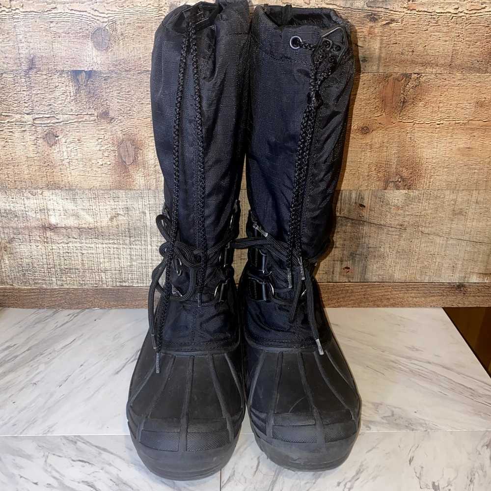 Sorel Black Nylon Snow Terrain Lia Tall Boots Siz… - image 3