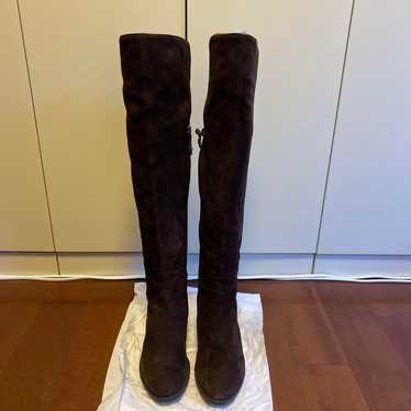 GEOX Brown Suede Long Boots 23cm