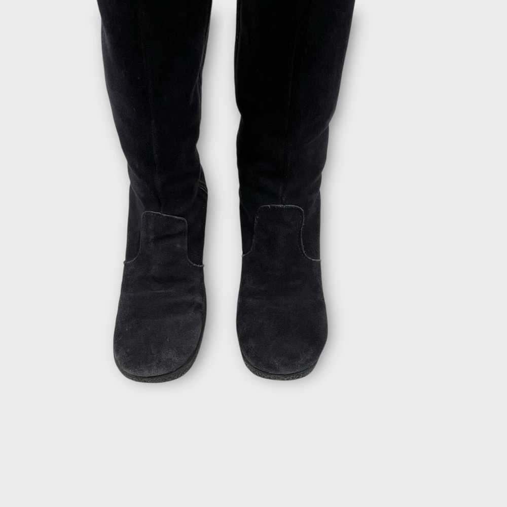 YODELERS Vintage Suede Boots Sherpa Lined In Blac… - image 3