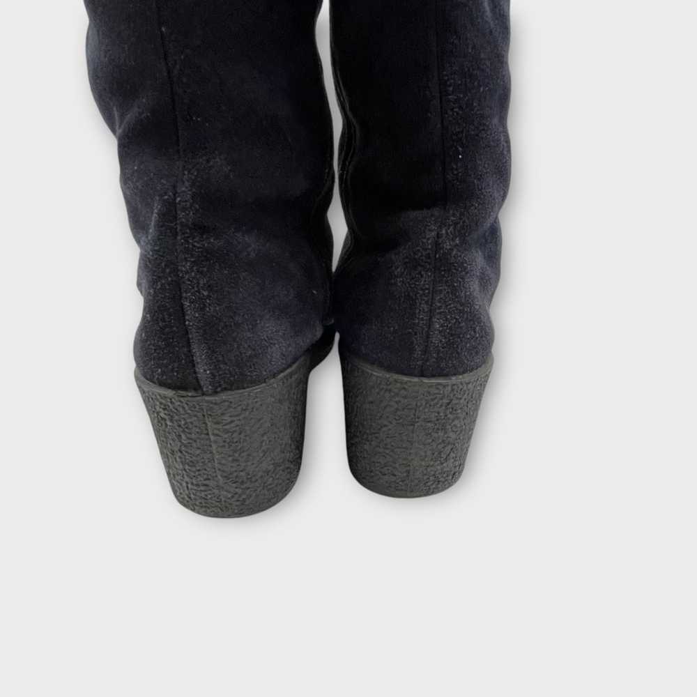 YODELERS Vintage Suede Boots Sherpa Lined In Blac… - image 5