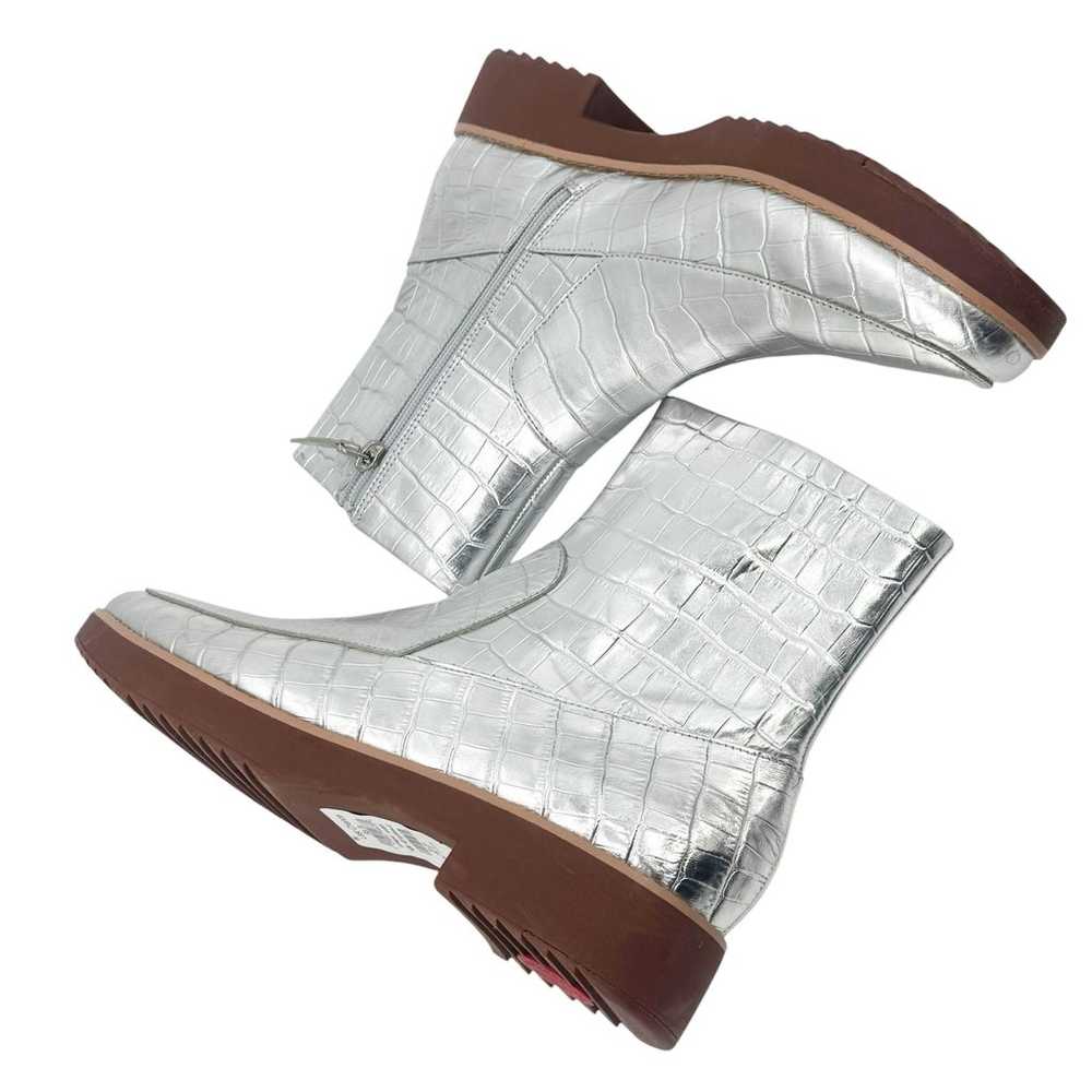 Fitflop Kinbey Croc Embossed Leather Ankle Bootie… - image 6