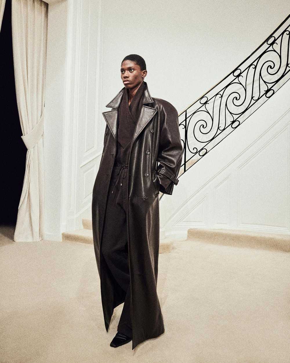 Saint Laurent Paris long coat in lambskin - image 2