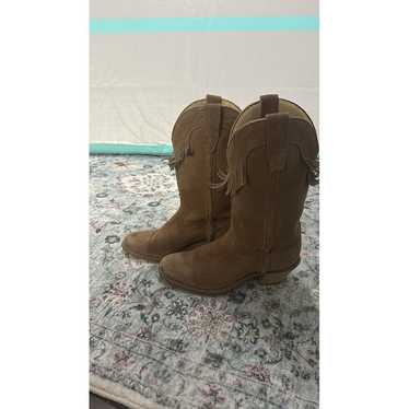 Vintage 1980s Wrangler Suede Boots Womens Size 6.5