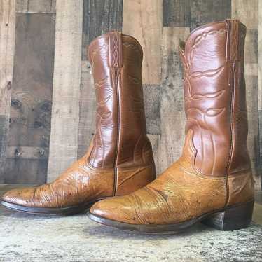 Lucchese San Antonio Vintage Smooth Ostrich Weste… - image 1