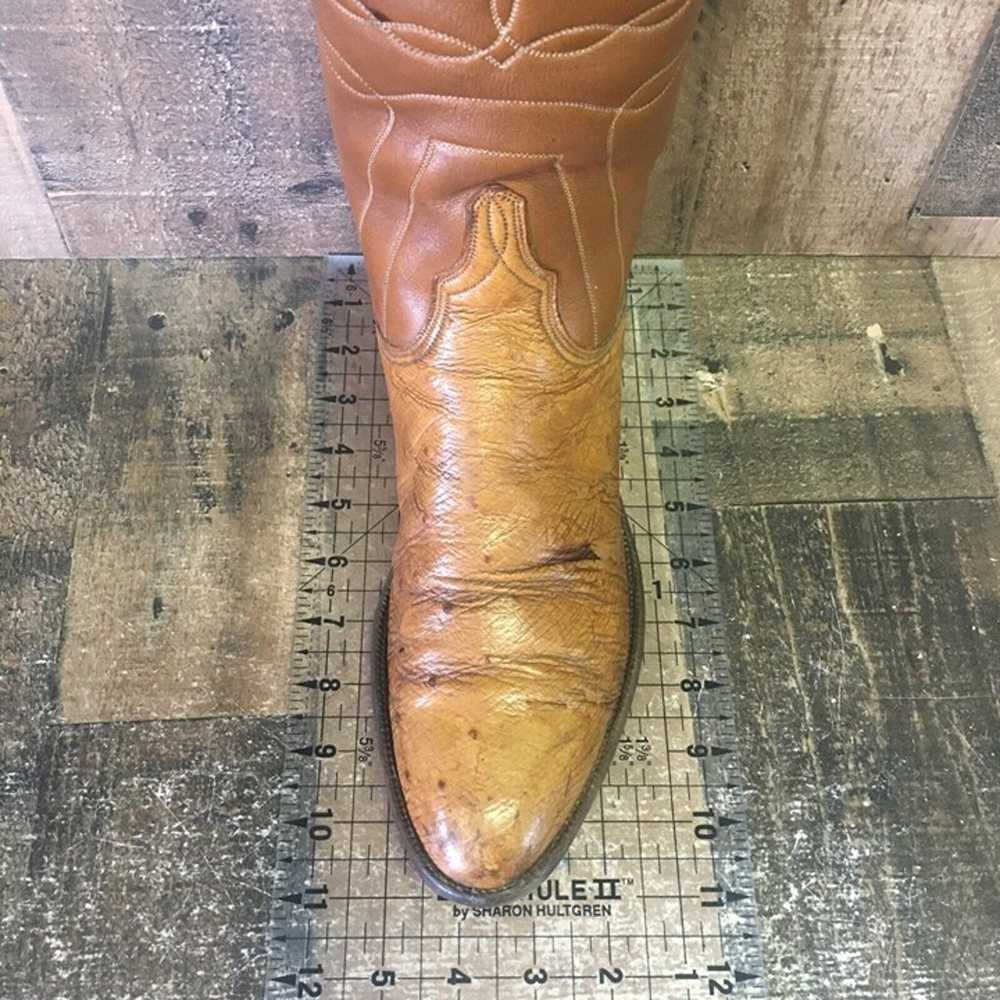 Lucchese San Antonio Vintage Smooth Ostrich Weste… - image 3